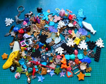 Destash Collection Junk Drawer of  215 Pieces and Monkey things for Repurpose or Jewelry Making or Assemblage Free Shipping