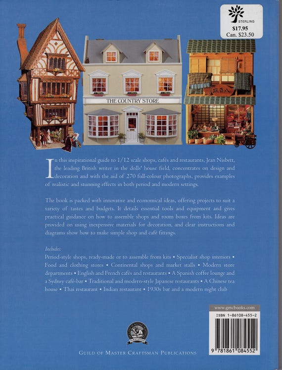 Dolls House Shops Cafés and Restaurants Soft Cover Book by Jean