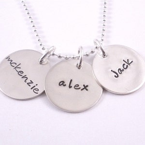 Personalized Sterling Silver Name Necklace - Hand Stamped Charm Jewelry