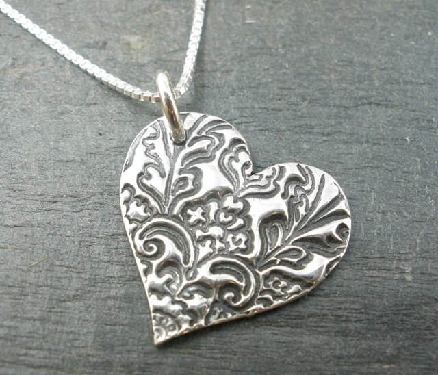 Silver Clay Jewelry Stamping Night at PYOP - Heart and Stone