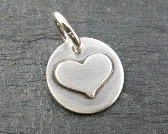 Small Soldered Sterling Silver Heart Charm