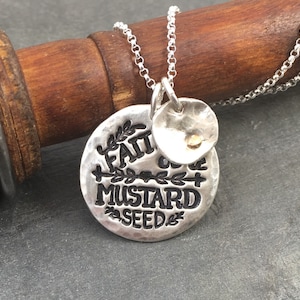 Faith of a Mustard Seed Necklace/ Mustard Seed Jewelry/ Christian Necklace/ Faith Necklace/ Bible Verse Jewelry/ Faith Jewelry