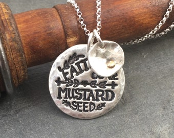 Faith of a Mustard Seed Necklace: Handmade Sterling Silver Christian Jewelry