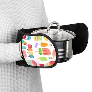 Colorful Popsicle Oven Mitts, BBQ Baking Chef Kitchen Cooking Gloves, Cute Kitchen Decor, Funny Oven Gloves, Kitchen Accessories Gifts,