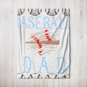 Manta de felpa con diseño de papá del béisbol, regalo acogedor para el día del padre, manta deportiva para papás, manta suave para amantes del béisbol, entrenador, niño adolescente y niña, decoración del hogar