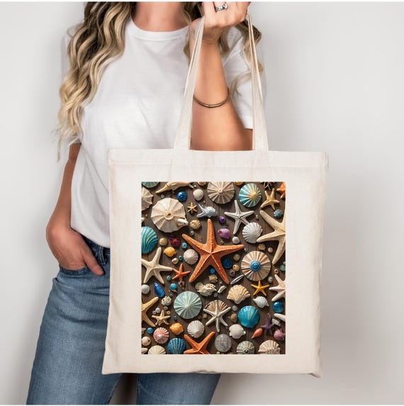 Borsa tote Seaside Memories, borsa da spiaggia, borsa per la spesa