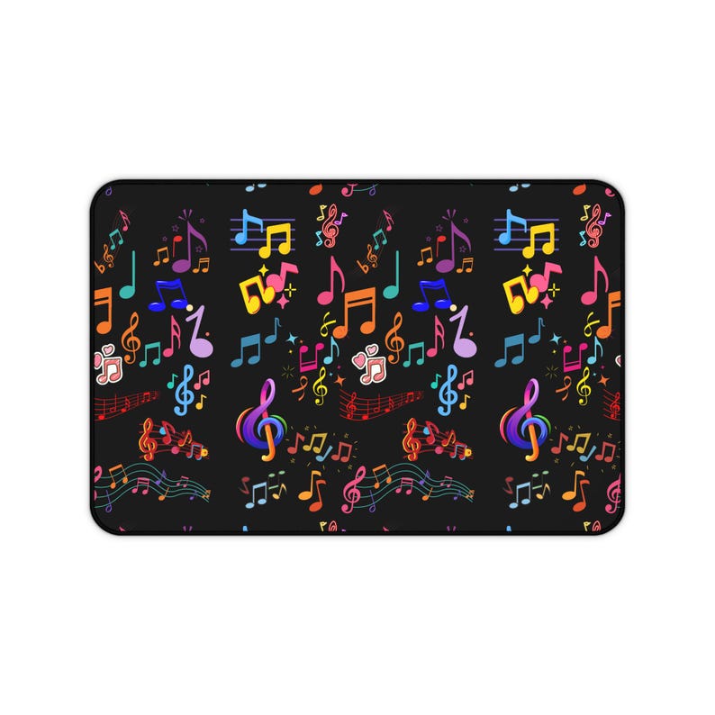 Colorful Music Notes Desk Mat, Perfect for Teachers Musicians, Music ...