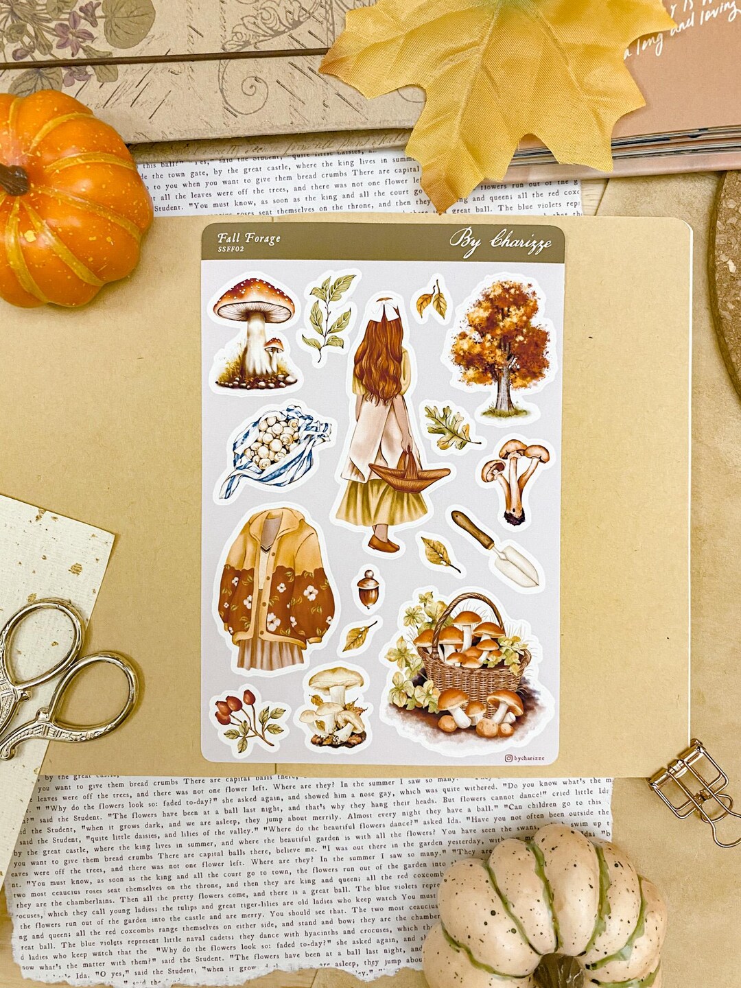 Sticker Sheet - Fall Forage 02 Bujo Stickers, Bullet Journal Stickers ...