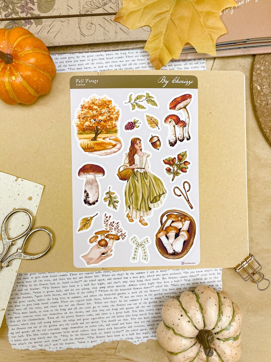Fall Forage 04 Sticker Sheet : Bujo Stickers, Bullet Journal Stickers ...