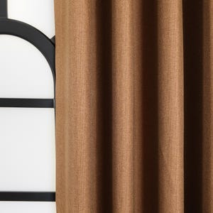 Custom Size 100% Blackout Linen Curtains Living Room, 2 Panel Sets for Bedroom, Linen Curtain Panels, Rod pocket, Hook/Ring