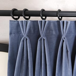 Luxury Velvet Curtain Panels for Living Room with Pleated Curtains, Bedroom Curtains, Grommet, Rod pocket and Backtabs, Velvet Drapery