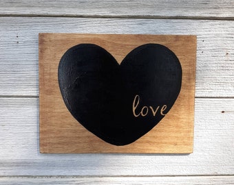 Love Wood Sign | Rustic sign | Farmhouse sign  | Valentine's Day gift | handpainted sign | Distressed Wood Sign | anniversary gift