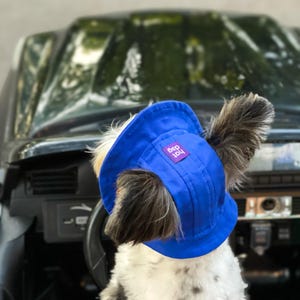 Cotton Dog Bucket Hat – Lightweight Summer Pet Sun Hat with Ear Holes | Breathable Adjustable Dog Hat for Small to Large Dogs