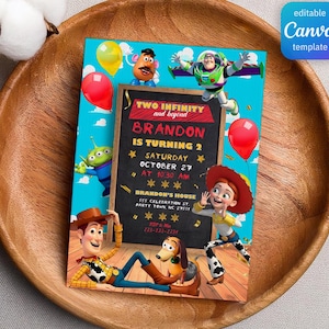 Toy story woody invitation, two infinity beyond Editable invitation, Printable birthday Toy story invitation, boy girl birthday invite