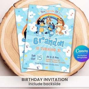 Paw-ty Editable Invitation, puppies Printable Birthday Invite boy girl, puppy invitation, dog invite, pool party Birthday Invite template