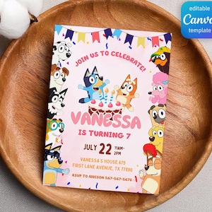 Paw-ty Editable Invitation, puppies Printable Birthday Invite boy girl, puppy invitation, dog invite, pool party Birthday Invite template