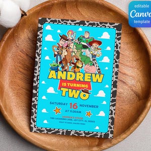Toy story woody invitation, two infinity beyond Editable invitation, Printable birthday Toy story invitation, boy girl birthday invite