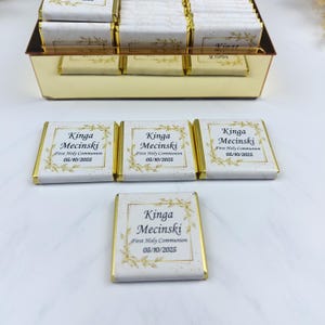 Personalized Baptism Chocolate, Baptism Party Chocolate,Baby Shower Chocolate, Baby Celebration, Baby Party Favors, Communion Favors,Bautizo