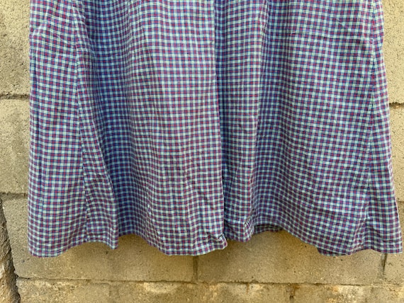 French 50's cotton plaid smock dress - image 11