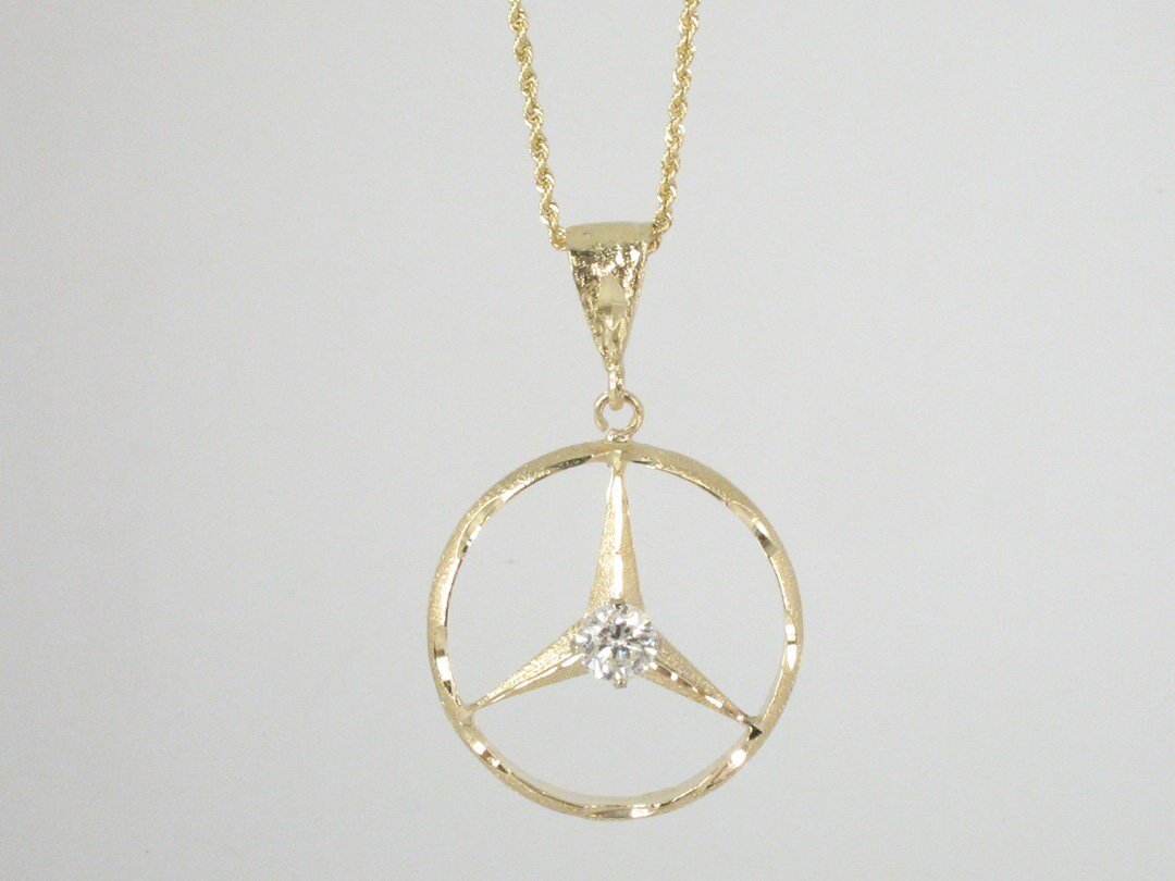 Mercedes Benz Diamond Medallion Pendant 