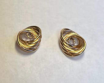 Gold Earring Jackets - 14K Yellow Gold 1.7 Grams 14K Unique Styling