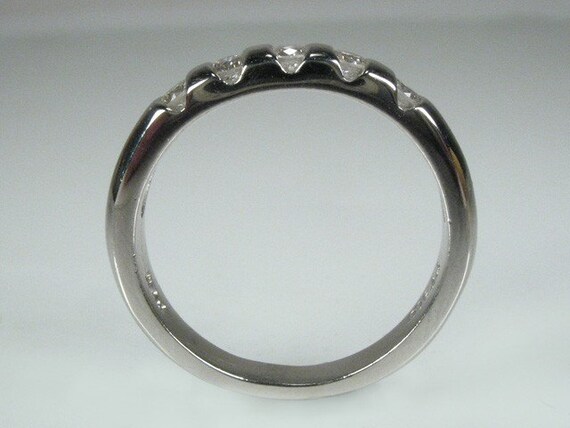 Diamond and Platinum Wedding Ring With 0.25 Carat… - image 3