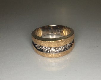 Gorgeous Vintage Five Diamond Cocktail Ring - Five Diamond Wedding Ring - 1960s Era 14K YG As New!