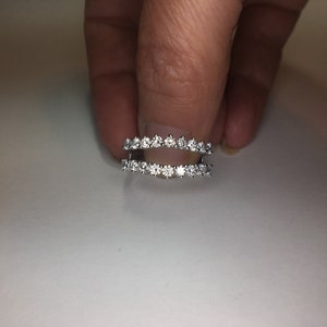 Diamond Ring Guard (Enhancer) 1.00 Carat TW Vintage 14K White Gold - GIA Grad Gemologist Appraisal Included at USD 2785.00 - Free Shipping!