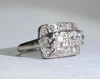 Antique Old Mine Cut Diamond Engagement Ring - 1.57 Carats Total Weight