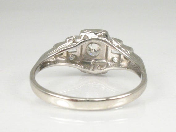 Antique Style Multi-Diamond Engagement Ring In 14… - image 3