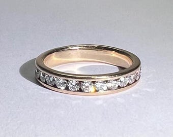 Vintage Diamond Wedding Ring - 3.6 Grams of 14 K Yellow Gold 12 Diamonds Size 6