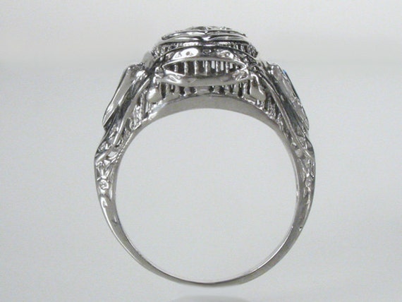 Art Deco Diamond And Sapphire (SYNTHETIC  SAPPHIR… - image 3