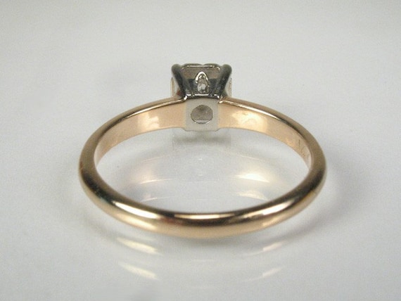 Transitional Cut Diamond Solitaire Ring - Butterc… - image 2