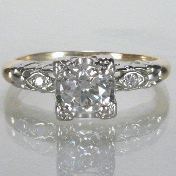 Antique Old European Cut Diamond Engagement Ring