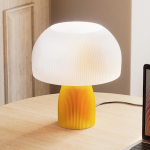 Lampada da tavolo a forma di fungo stampata in 3D: moderna lampada da scrivania e da comodino
