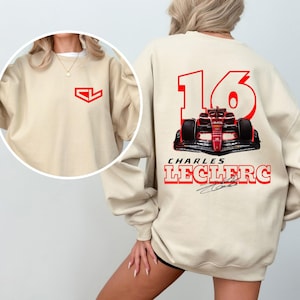 Charles Leclerc Formula One Sweatshirt, F1 Shirt, F1 Two Sides Shirt, Charles Leclerc Shirt, Charles Leclerc F1 Shirt, Charles Leclerc 16