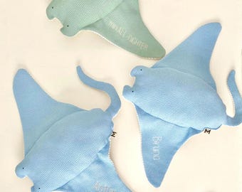 Peluche personalizado de bebé, regalo de recién nacido, juguete de peluche, peluche, juguete sensorial, baby shower, bebé, peluche marino