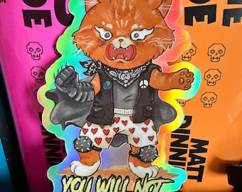 Dungeon Crawler Carl -Cat Carl - You Will Not Break Me - waterproof vinyl sticker