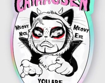 Cathausen - You Are CURSED - Danhausen WWE waterproof vinyl sticker