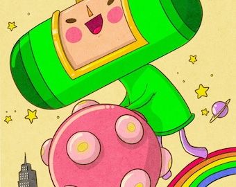 Katamari Damacy - The Prince quality art print 8x10