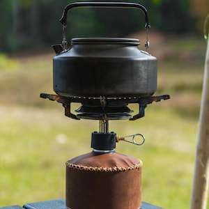 Bushcraft Leather Gas Cannister Cover, Protective Case, Travel Accessory, Camping Gear Storage, Durable Outdoor Cover, Birthday gift