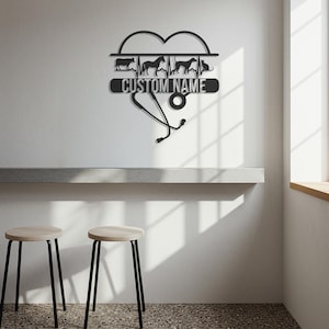 Custom Veterinary Klinik Metall Schild: Tier Herzschlag Dekor, Vet Office Wand Kunst