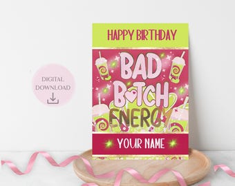 PLouise Inspired Birthday Card, Editable Beauty Theme (Digital Download)