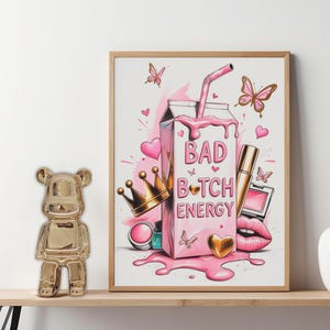 Pink Beauty kunst aan de muur, make-up minnaar slaapkamer decor (digitale download)
