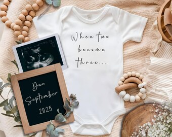 Third Pregnancy Announcement, Boho Social Media Reveal (Digital Download)