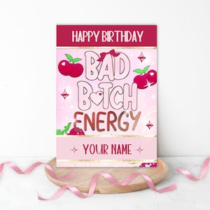 Carte Plouise personnalisée fille carte d'anniversaire pour jeune fille carte de voeux rose p louise cadeau pour fille d'anniversaire carte personnalisée maquillage