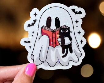 Ghost Reading Sticker: Waterproof Bookish Kindle Decal