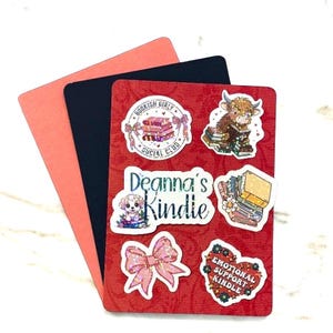 Personalized Kindle Case Insert and Sticker Kit- Bookish Girly