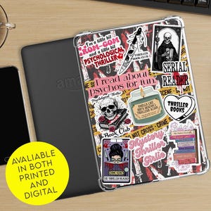 Thriller Kindle Insert: Holographic Cardstock E-Reader Decor