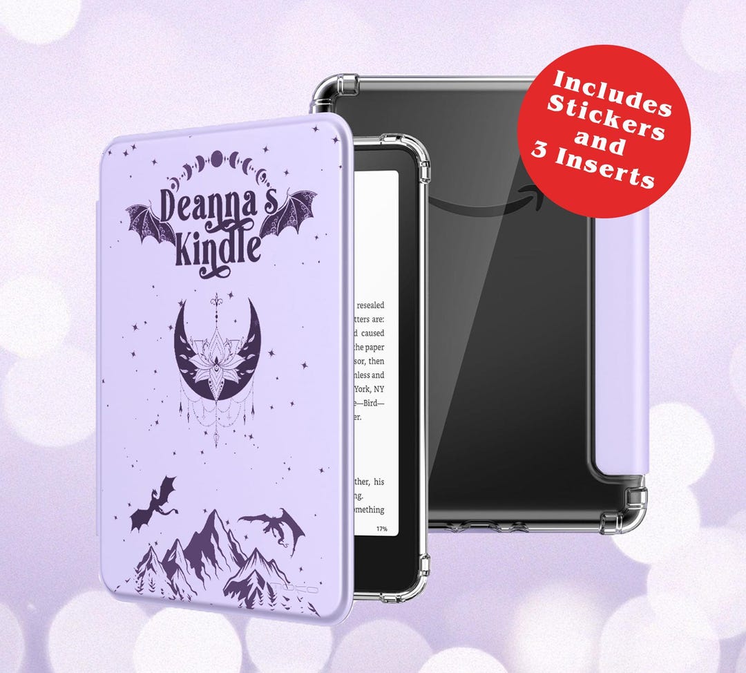 Engraved Fantasy Kindle Cover, Personalized Reader Case, Clear Back - Etsy